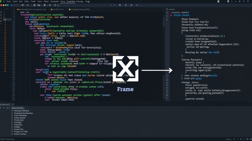 Conceptual diagram showing WebAssembly runtime hosting the Frame X server