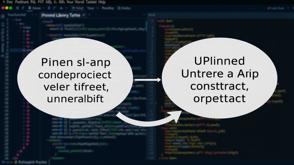 Diagram illustrating the difference between pinned library versions and unpinned API contracts.