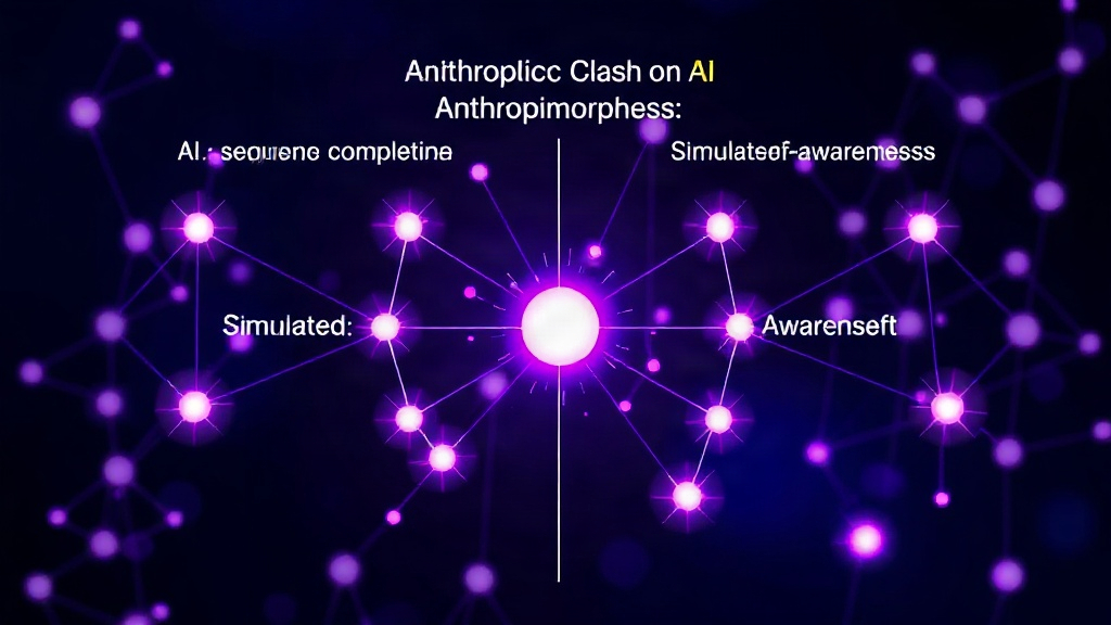 Diagram illustrating the difference between AI sequence completion and simulated self-awareness
