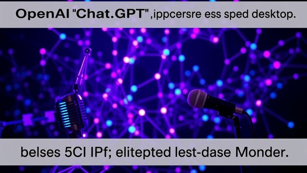 User speaking commands into a desktop microphone for ChatGPT integration