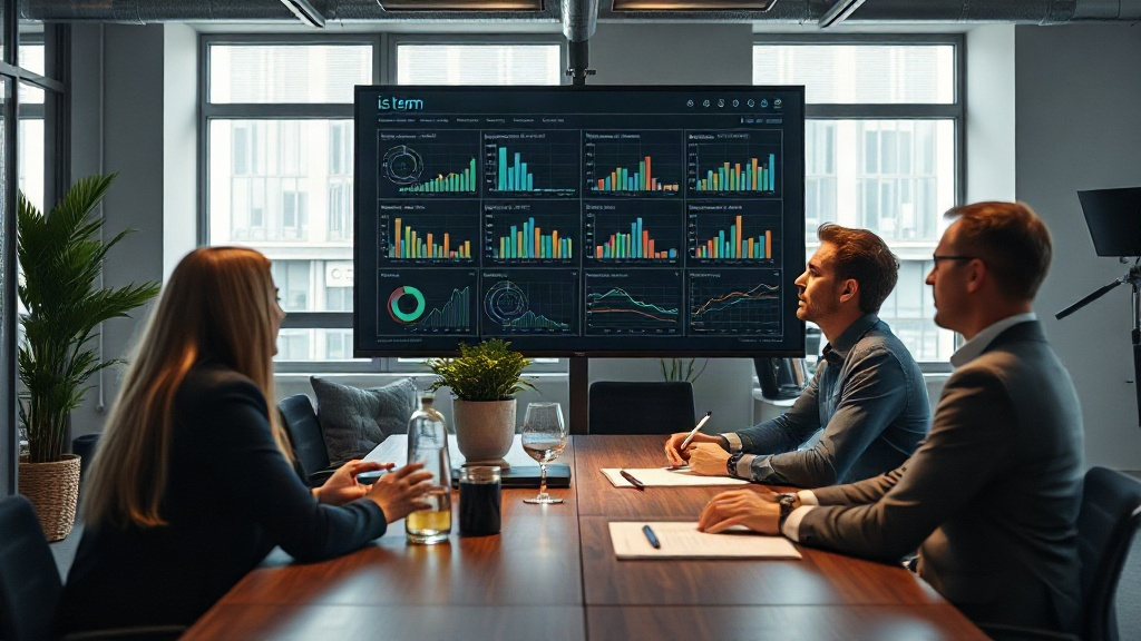 is.team AI agent interface visualizing strategic data points for board members