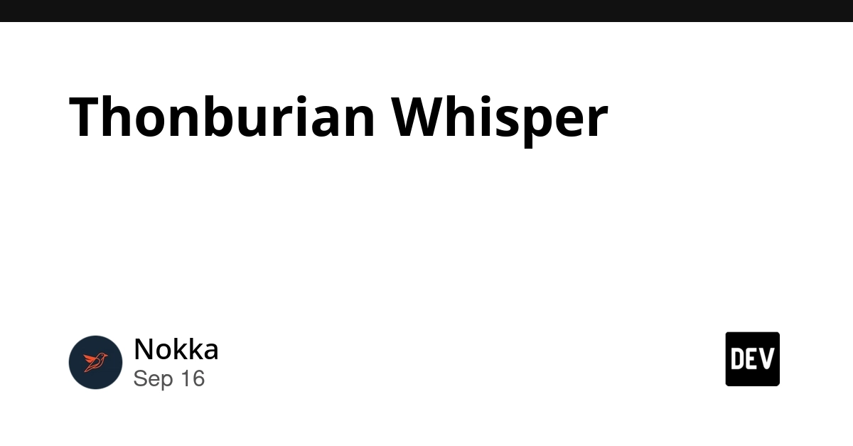 Thonburian Whisper: Free Thai Speech-to-Text for Commercial Use