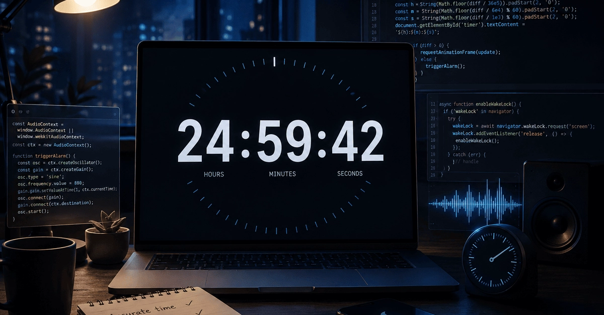 Build Accurate Fullscreen JS Timers: Beyond setInterval