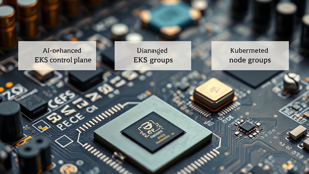 Conceptual diagram of AI-enhanced EKS control plane and managed node groups.