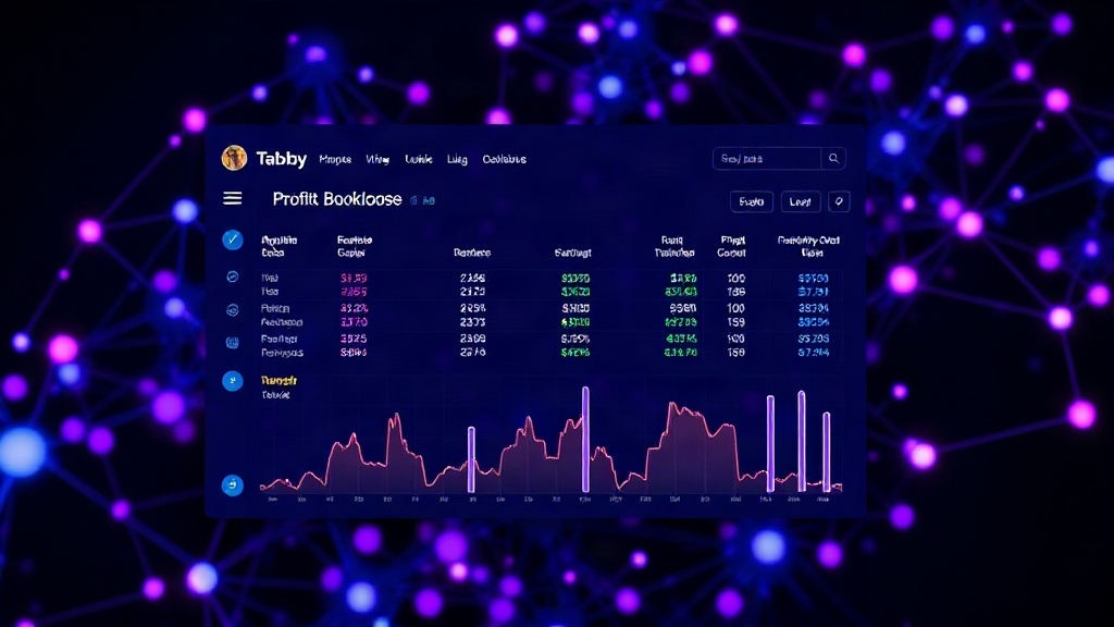 Screenshot of Tabby's real-time bookkeeping dashboard showing profit and loss statements
