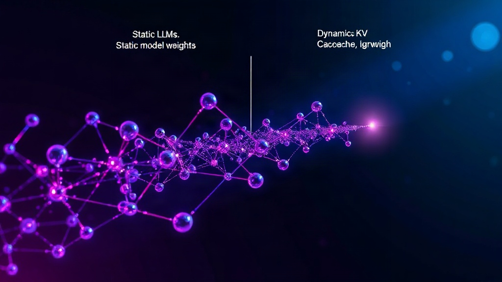 Diagram illustrating static model weights vs. dynamic KV cache growth