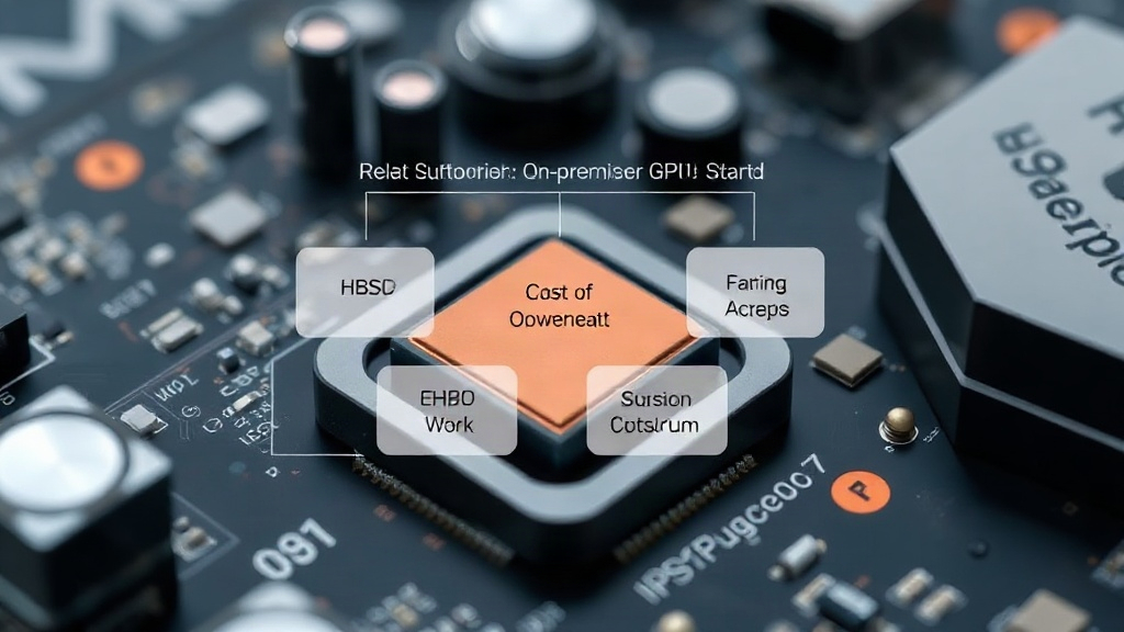 Diagram illustrating the components of Total Cost of Ownership for on-premise GPU clusters