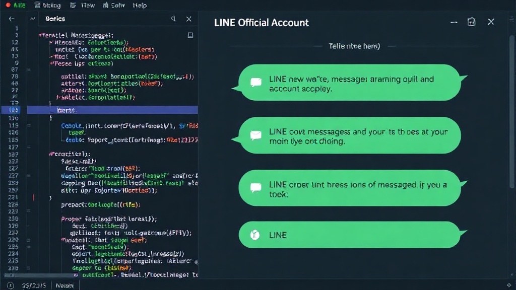 Example of a LINE Official Account chat interface with interactive buttons