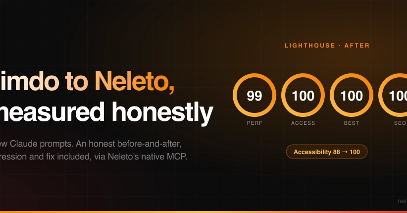Jimdo to Neleto Migration: AI Prompts Boosted Lighthouse Scores Dramatically