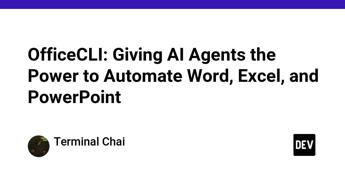 OfficeCLI Unlocks AI Automation for Word, Excel, and PowerPoint