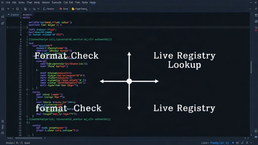 Diagram illustrating the two distinct VAT validation processes: format check and live registry lookup.