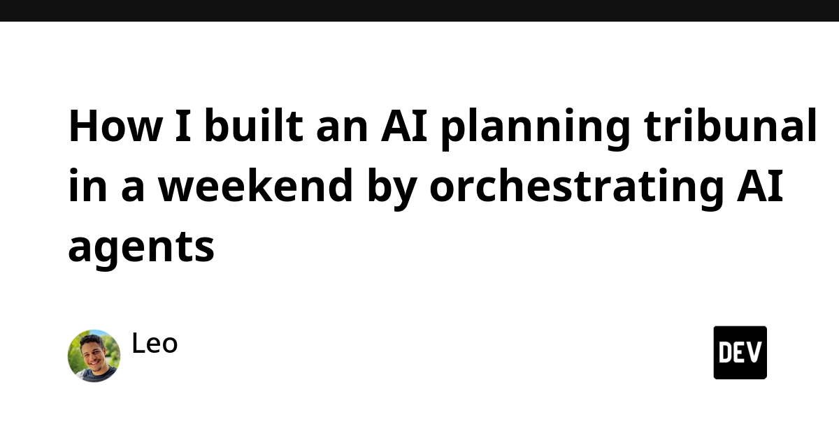 AI Agents Build Planning Tribunal in a Weekend for Hackathon