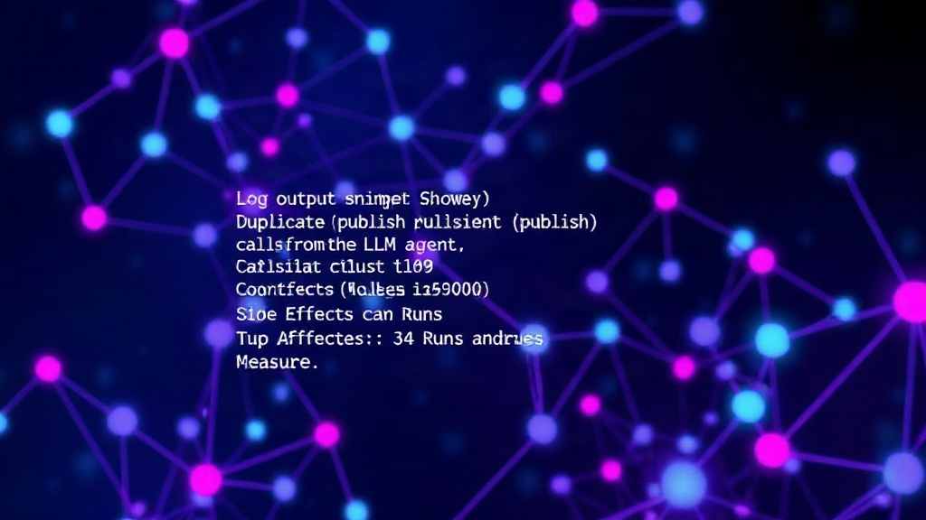 Log output snippet showing duplicate 'publish' calls from the LLM agent