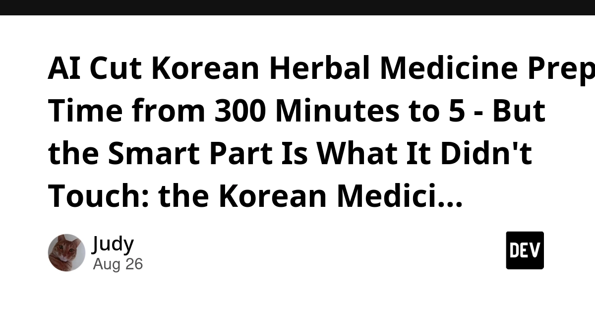 AI Cuts Korean Herbal Medicine Prep to 5 Mins, Preserving Doctor's Judgment