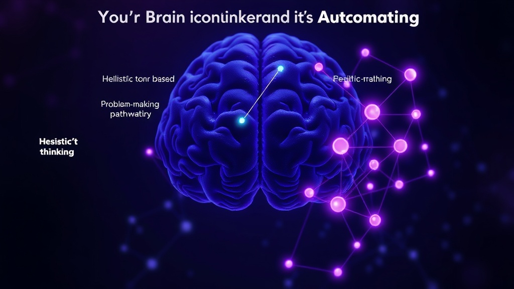 Diagram illustrating the brain's heuristic-based decision-making process versus novel problem-solving pathways