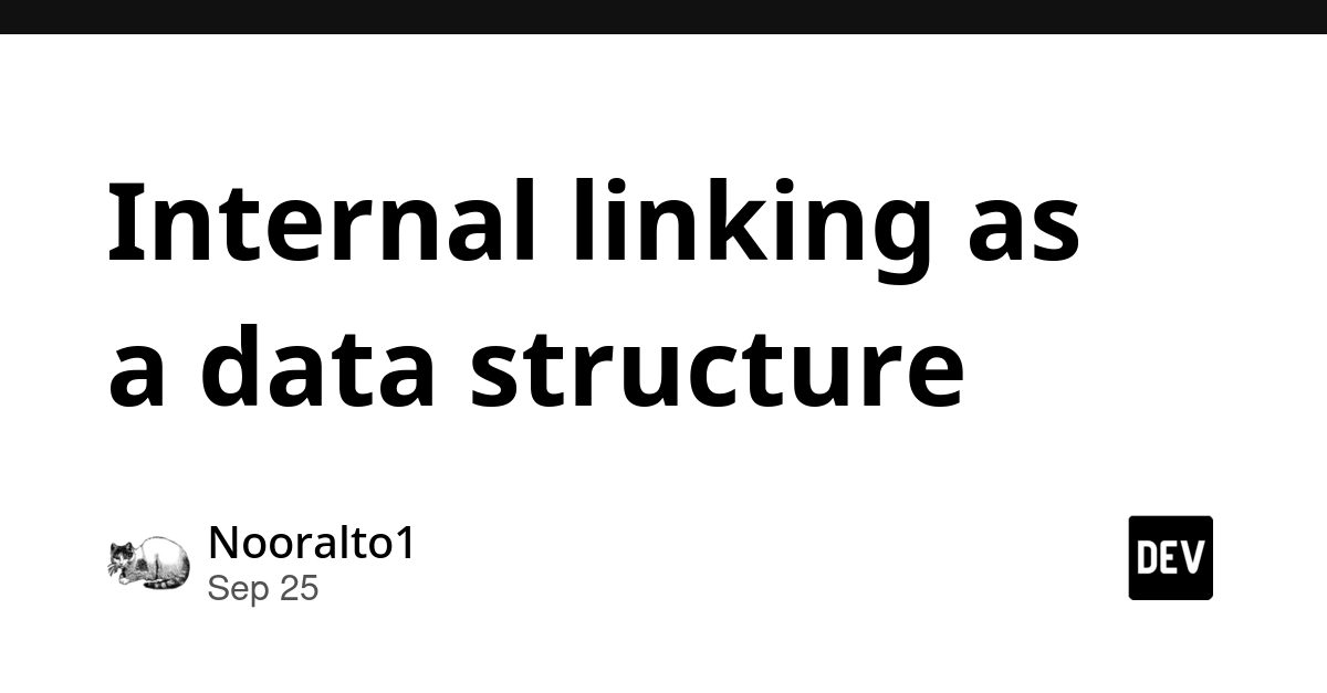 Internal Linking as a Data Structure: From Editor's Memory to Graph Computation