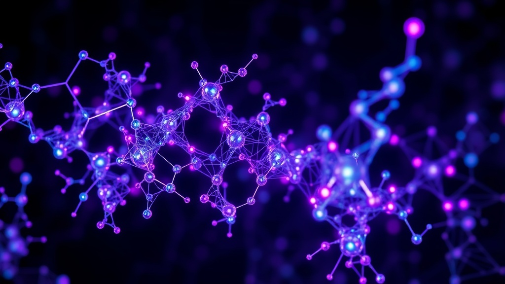 AI model analyzing complex protein folding simulations for drug discovery