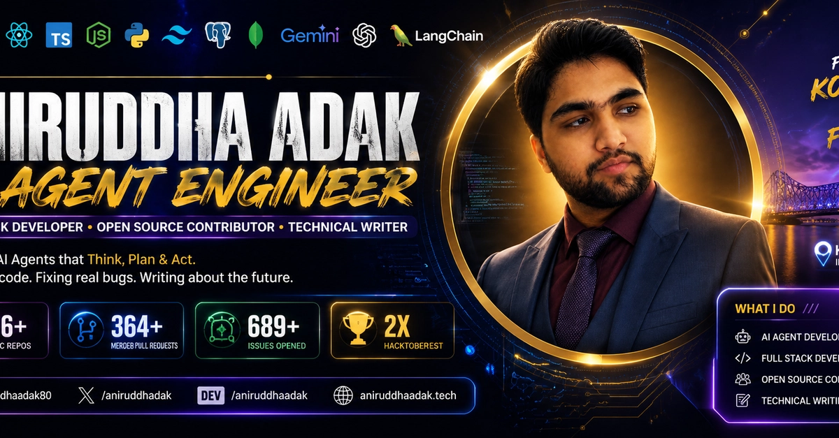 Aniruddha Adak: Kolkata AI Agent Engineer Charts His Journey