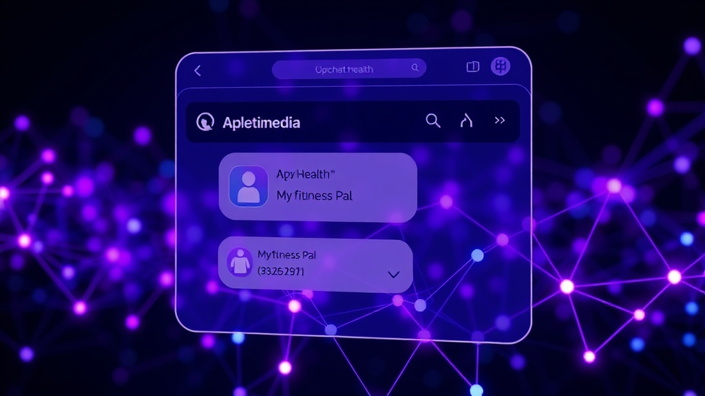 Screenshot showing ChatGPT Health interface with connected data sources like Apple Health and MyFitnessPal