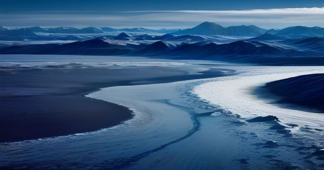 Vast glacial landscapes of Patagonia, highlighting the region's natural cooling potential for data centers.