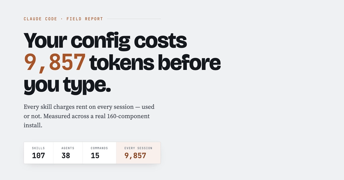 Claude Code Users Pay 9,857 Tokens Before Typing Due to Skill Descriptions