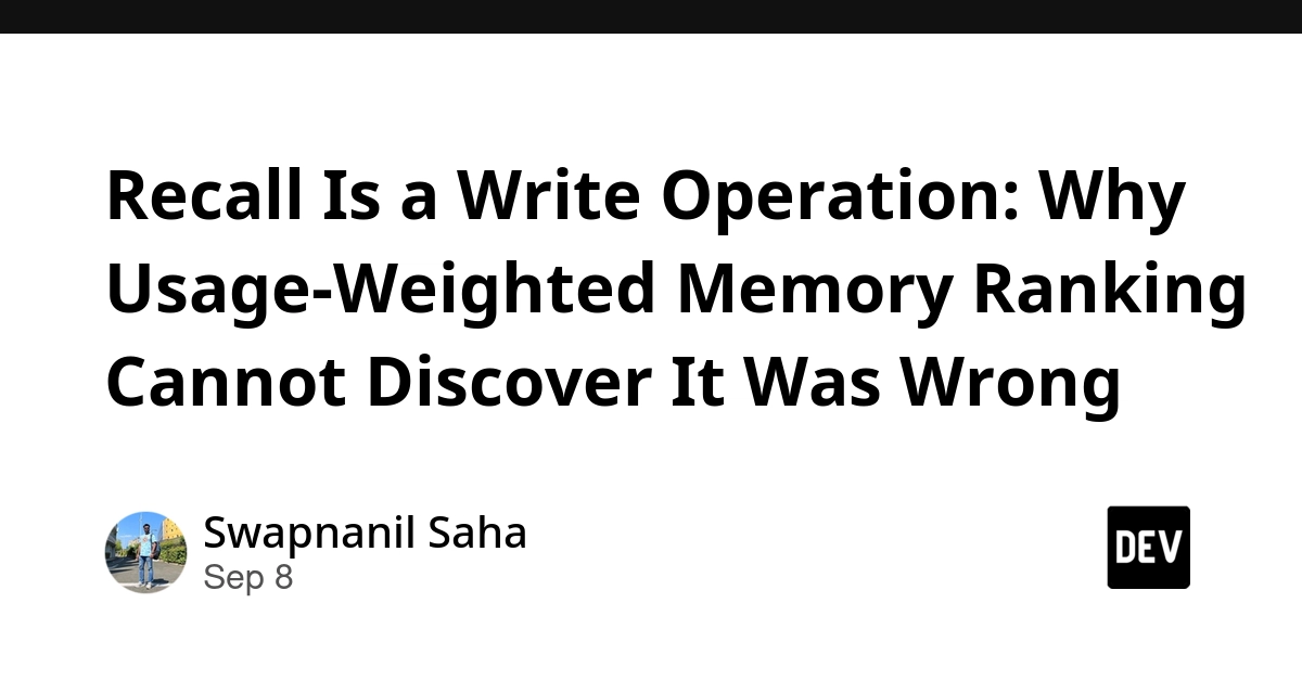 AI Memory Systems' Recall Loop: A Hidden Write Operation