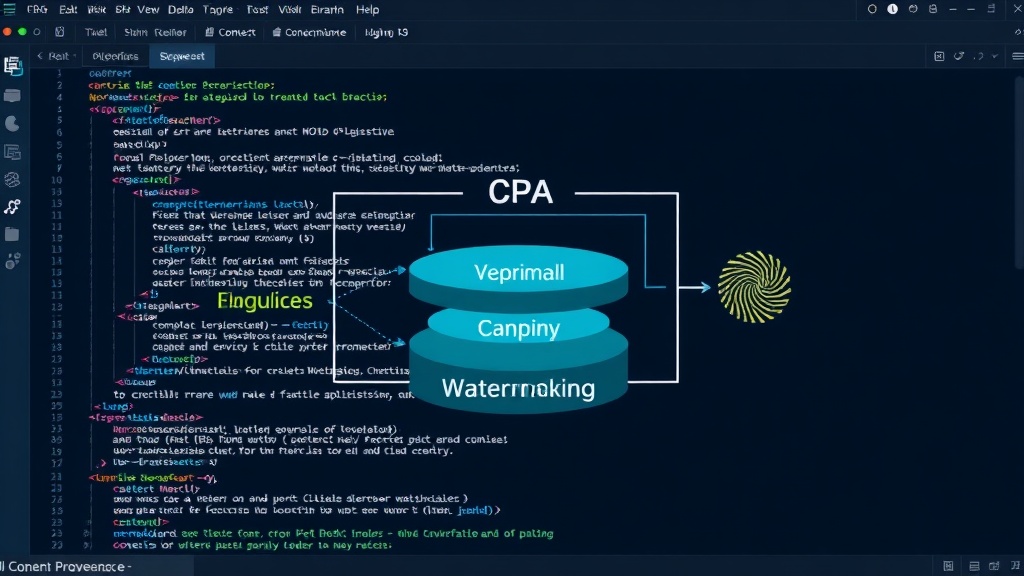 Diagram illustrating the layered approach to AI content provenance: C2PA, watermarking, and fingerprinting.