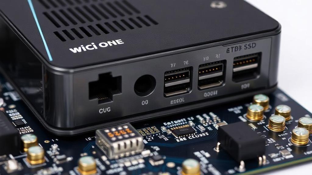 WiCi One eGPU box showcasing its external design and connectivity ports.