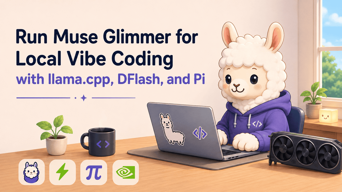 Muse Glimmer Runs Locally with llama.cpp and DFlash for Private AI Coding