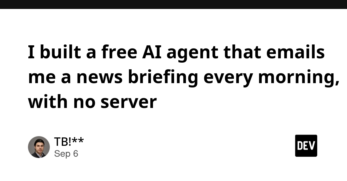 AI News Briefing Agent Runs Free on GitHub Actions