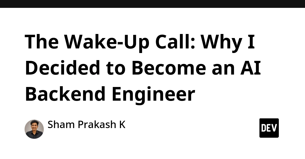 Senior Engineer's AI Wake-Up Call: Shift to AI Backend Engineering