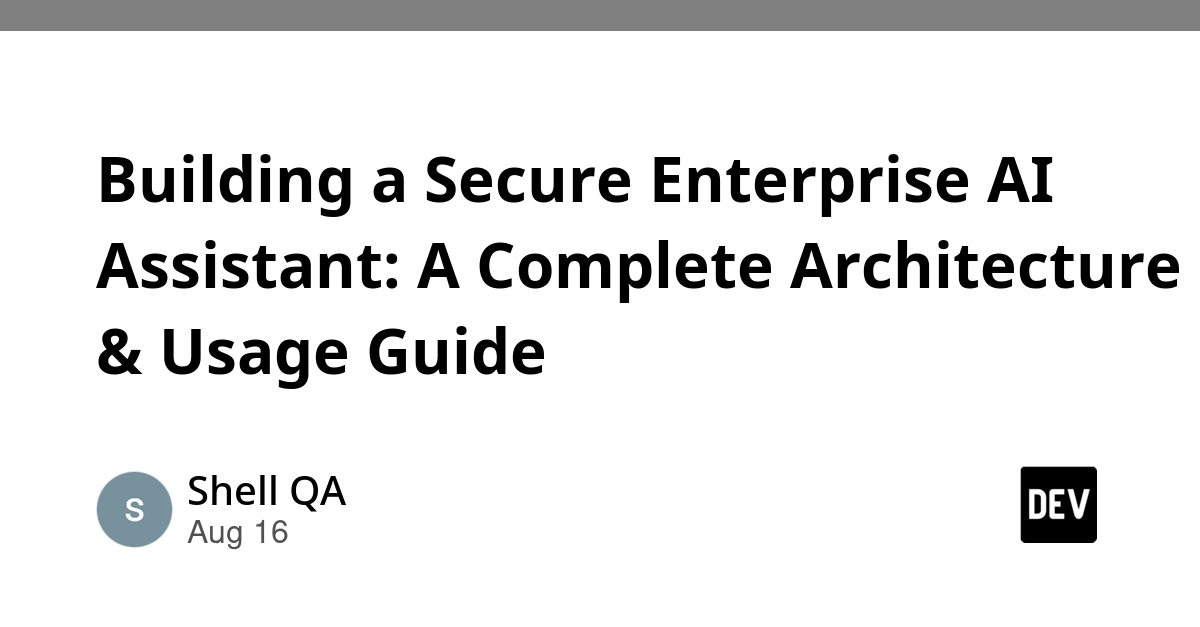 Secure Enterprise AI Assistant Architecture for Internal Data Privacy