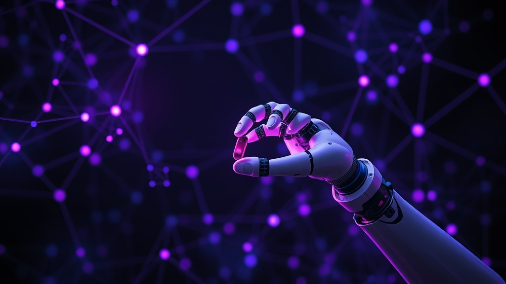 Robotic arm performing intricate manipulation task, symbolizing physical AI capabilities.