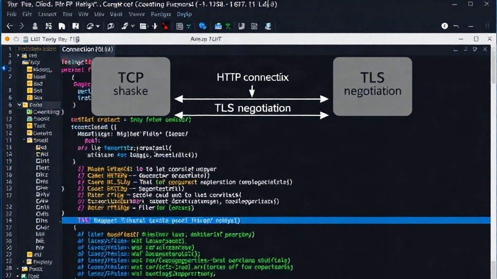 Diagram illustrating TCP handshake and TLS negotiation overhead in connection pooling