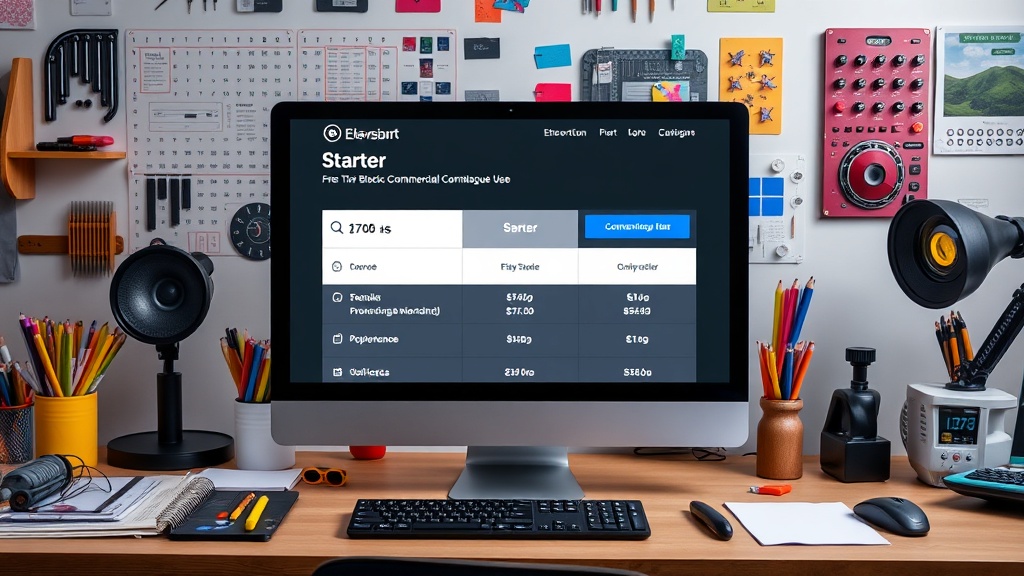 ElevenLabs pricing page highlighting the Starter plan for commercial use