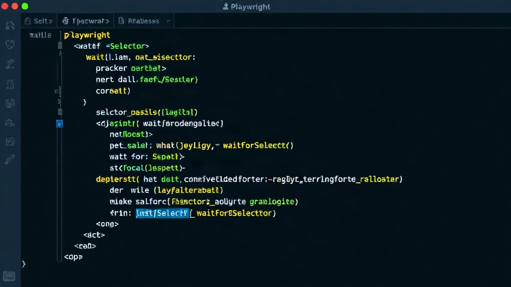 Playwright code snippet demonstrating correct usage of waitForSelector