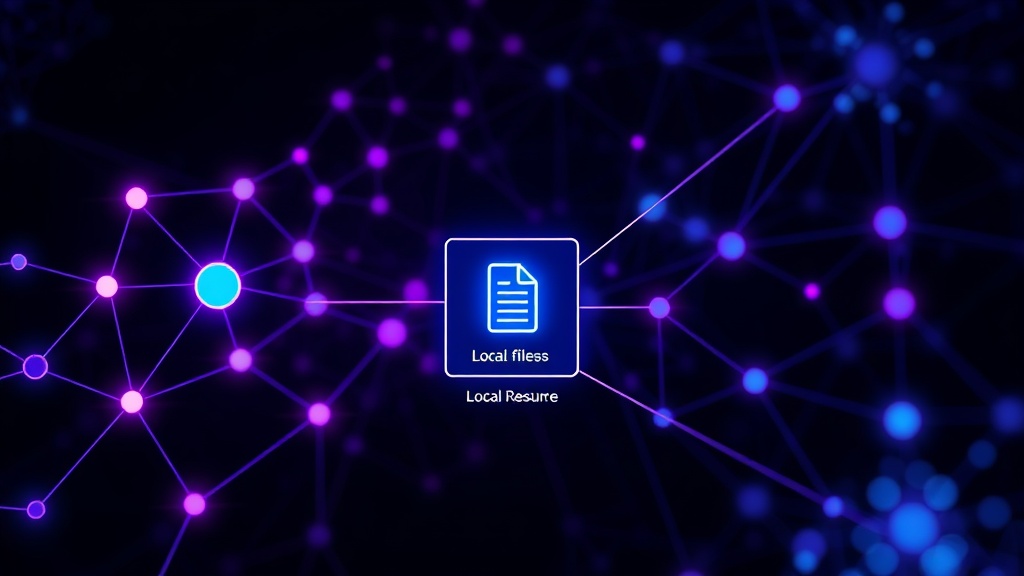 Diagram showing an AI agent interacting with a Local Resource Server managing local files