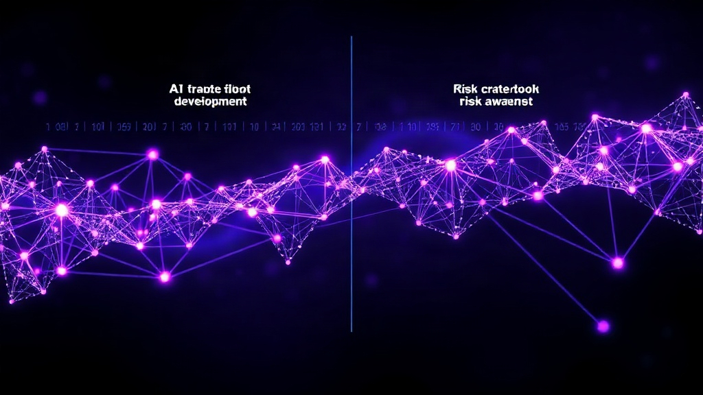 Graphic showing comparative AI development timelines and risk awareness
