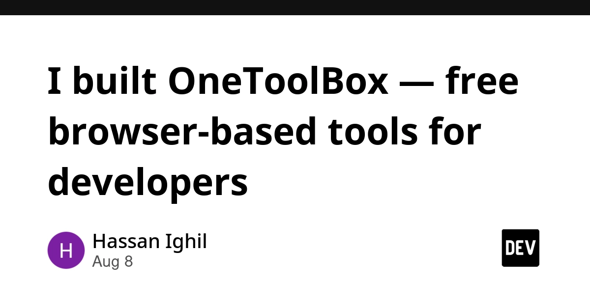 OneToolBox Seeks Developer Input for Browser-Based Utility Enhancements