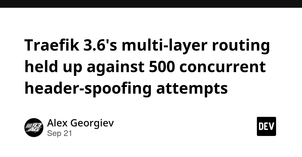 Traefik 3.6 Multi-Layer Routing Withstands Header Spoofing Attacks