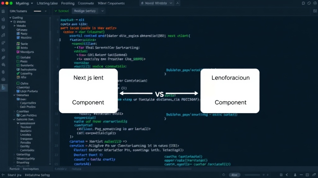 Diagram illustrating Next.js Server Component vs. Client Component data flow