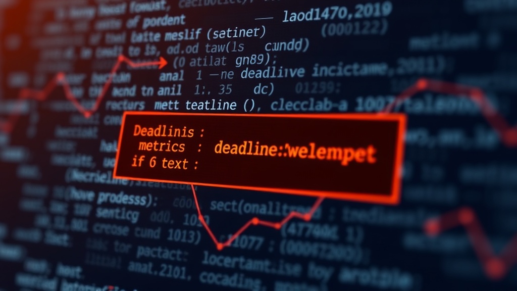 JSON structure showing a deadline metric for an article.