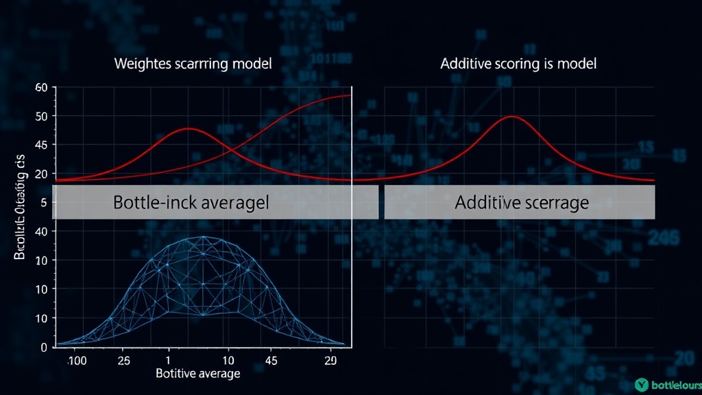 Diagram illustrating the bottleneck scoring model compared to additive scoring