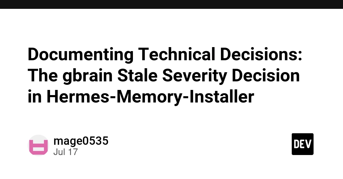 Hermes-Memory-Installer Docs Detail gbrain Staleness Severity