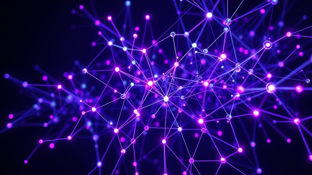 A visual representation of a complex neural network, symbolizing the intricate AI models behind generative art