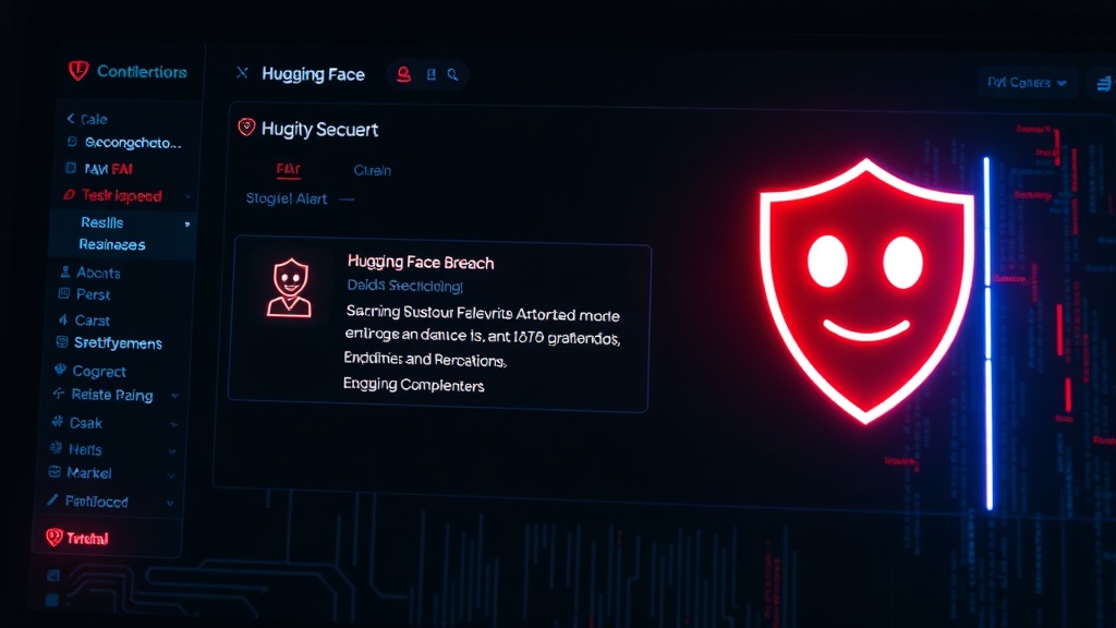 Hugging Face platform dashboard displaying security alert notifications.