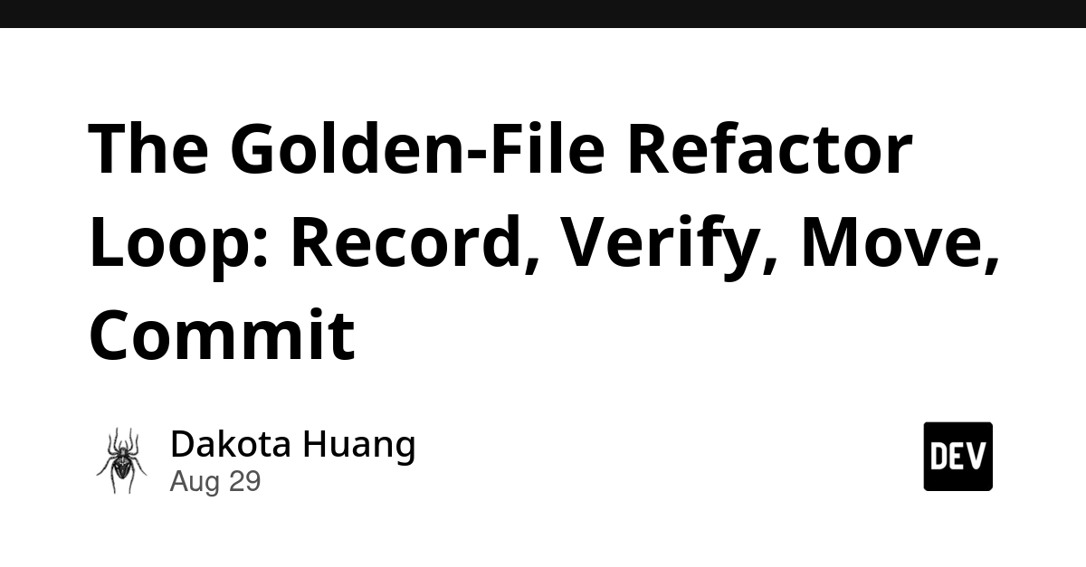 Golden-File Refactor Loop Automates Code Changes with Snapshots