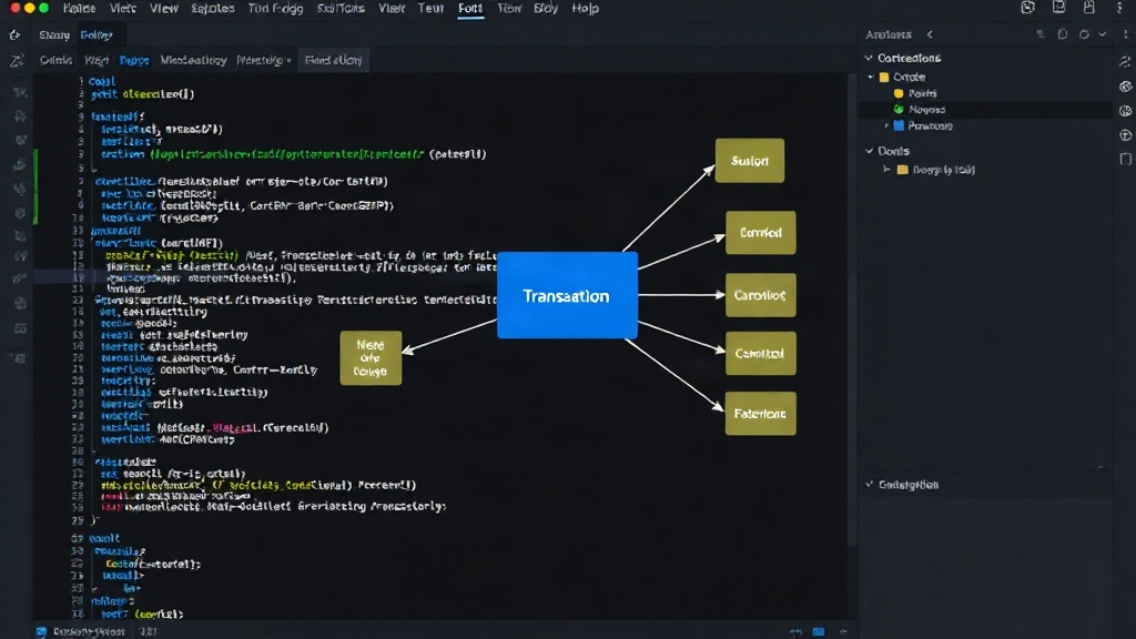 Diagram illustrating a distributed transaction across multiple microservices with a central orchestrator.