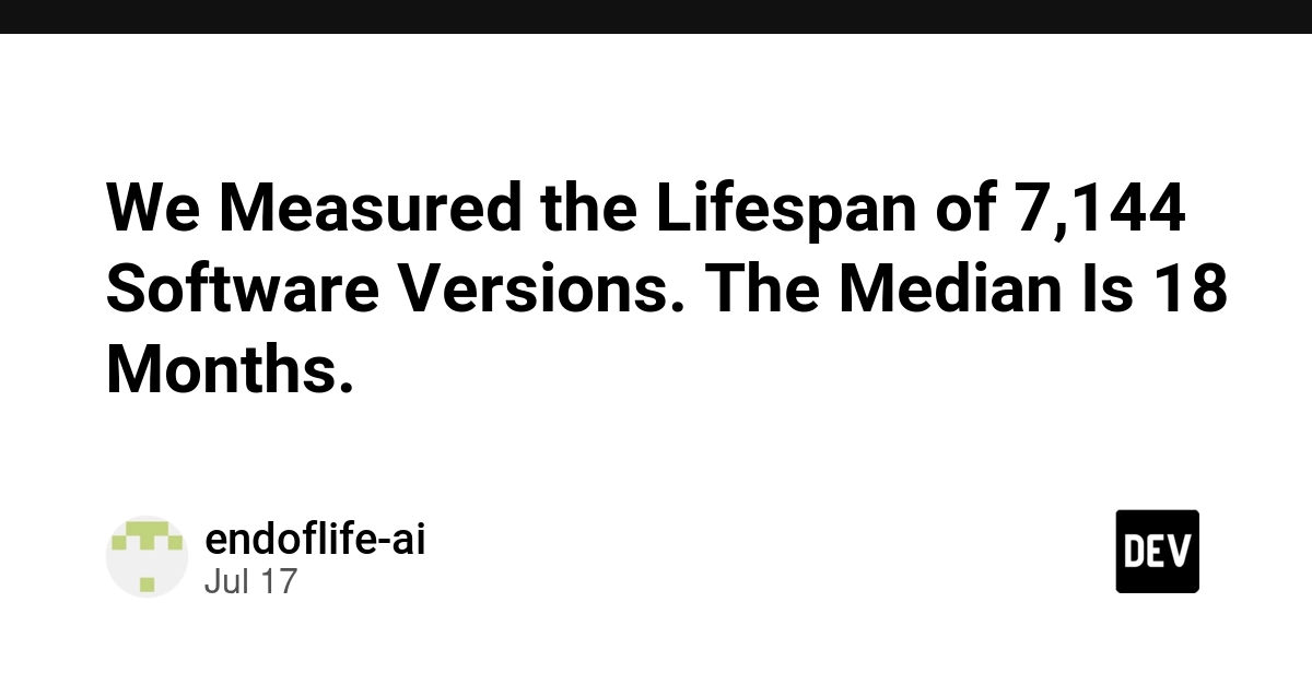 Software Versions Live 18 Months Median: Study of 7,144 Releases