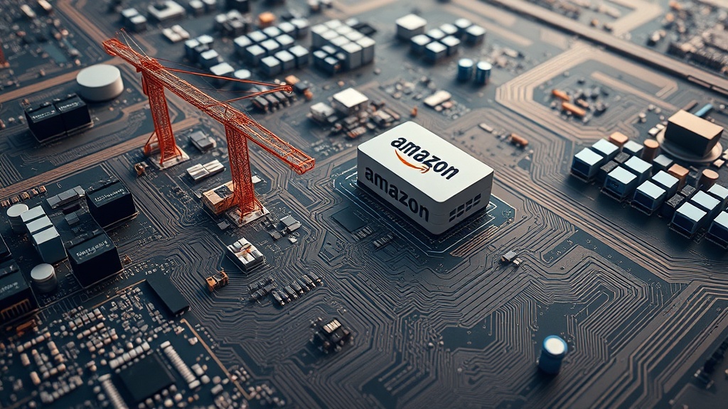 Aerial view of the construction site for Amazon's new data center in Gilroy, California.